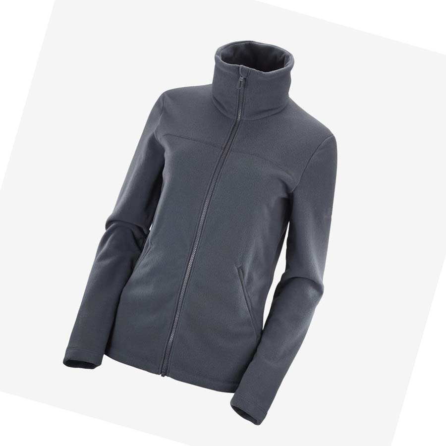 Salomon ESSENTIAL COSY FLEECE Kadın Kapüşonlu Sweatshirt Siyah | TR 2512FDN